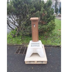 BORNES FONTAINES BOIS EXOTIQUE